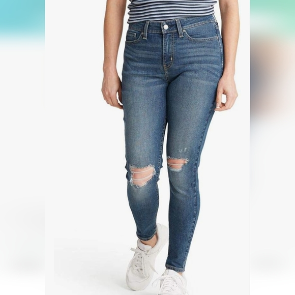 12S Signature Levi Strauss Mid Rise Super Skinny Jeans NWT - Picture 2 of 11